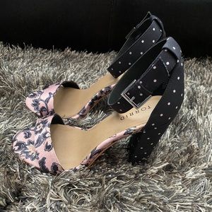 Pink and Navy Sandals